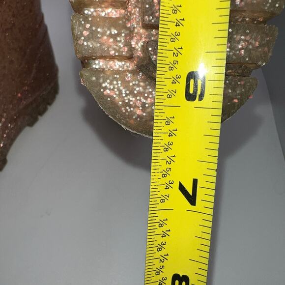 Next Brand UK 6 Toddler‎ Wellies Rain Boots Rose Gold Glitter Pink - Picture 5 of 5